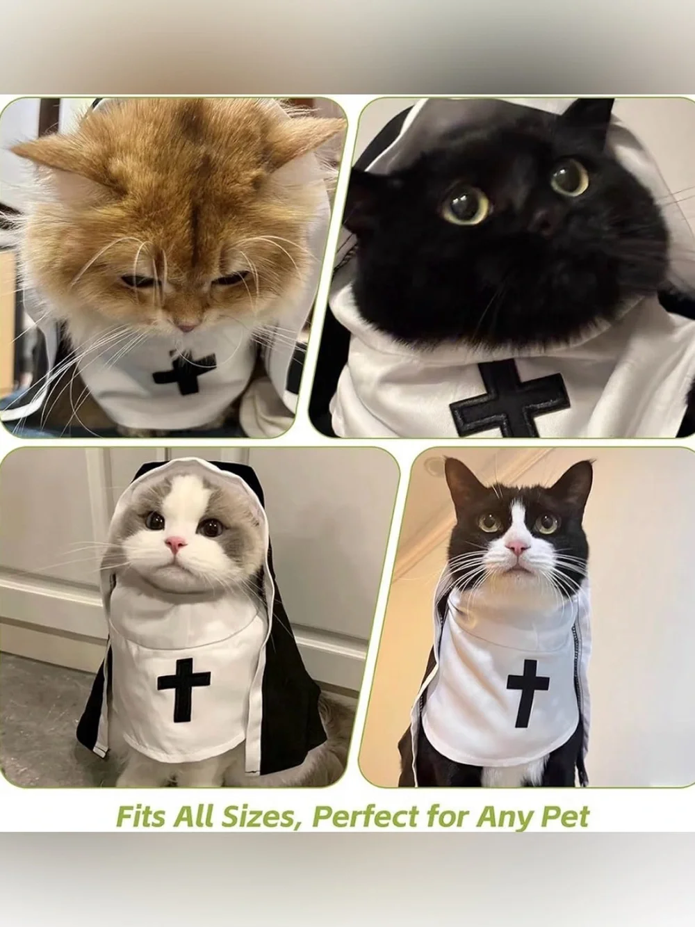 ⛪️ NWT Nun Costume for Cats ⛪️